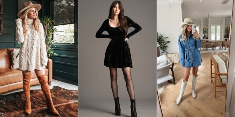 Cómo combinar vestidos con botas en invierno y primavera: 20 ideas de outfits