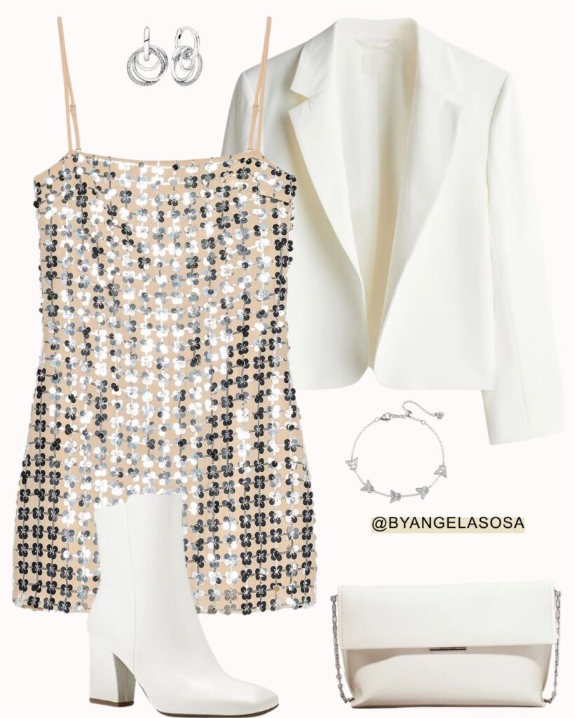 Birthday outfit idea with a sequin dress