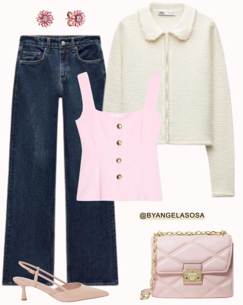 Casual birthday outfit idea with heels