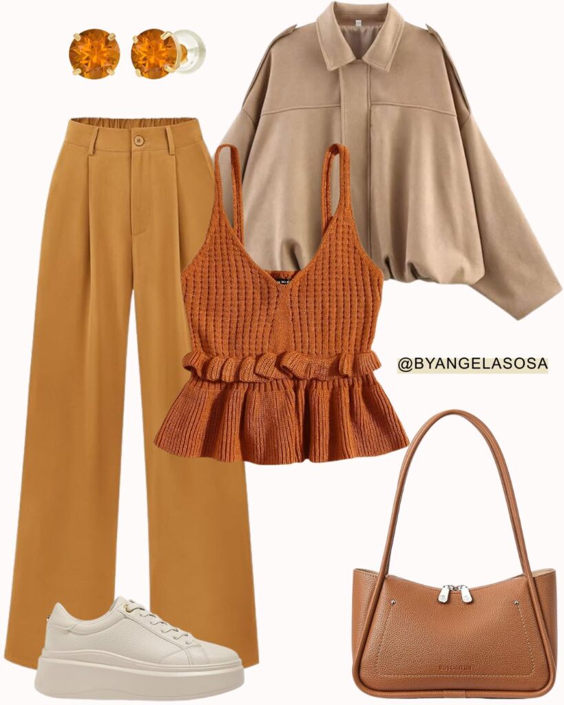 Chic Monochromatic Fall Look