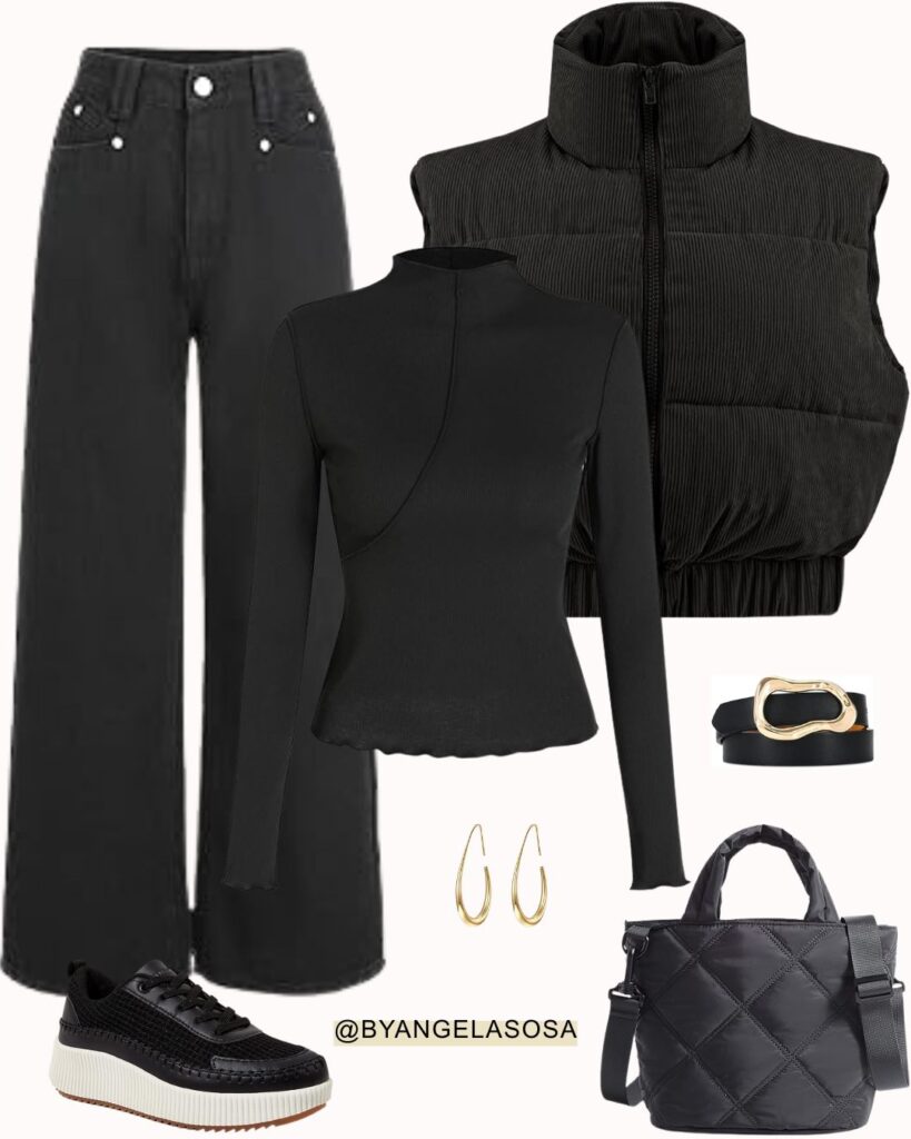 Total Black Outfit Idea