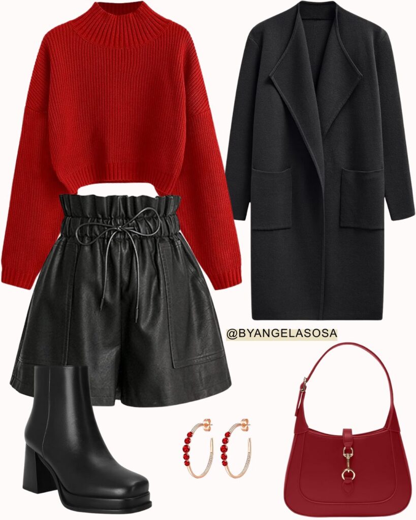 Casual Red Outfit Idea