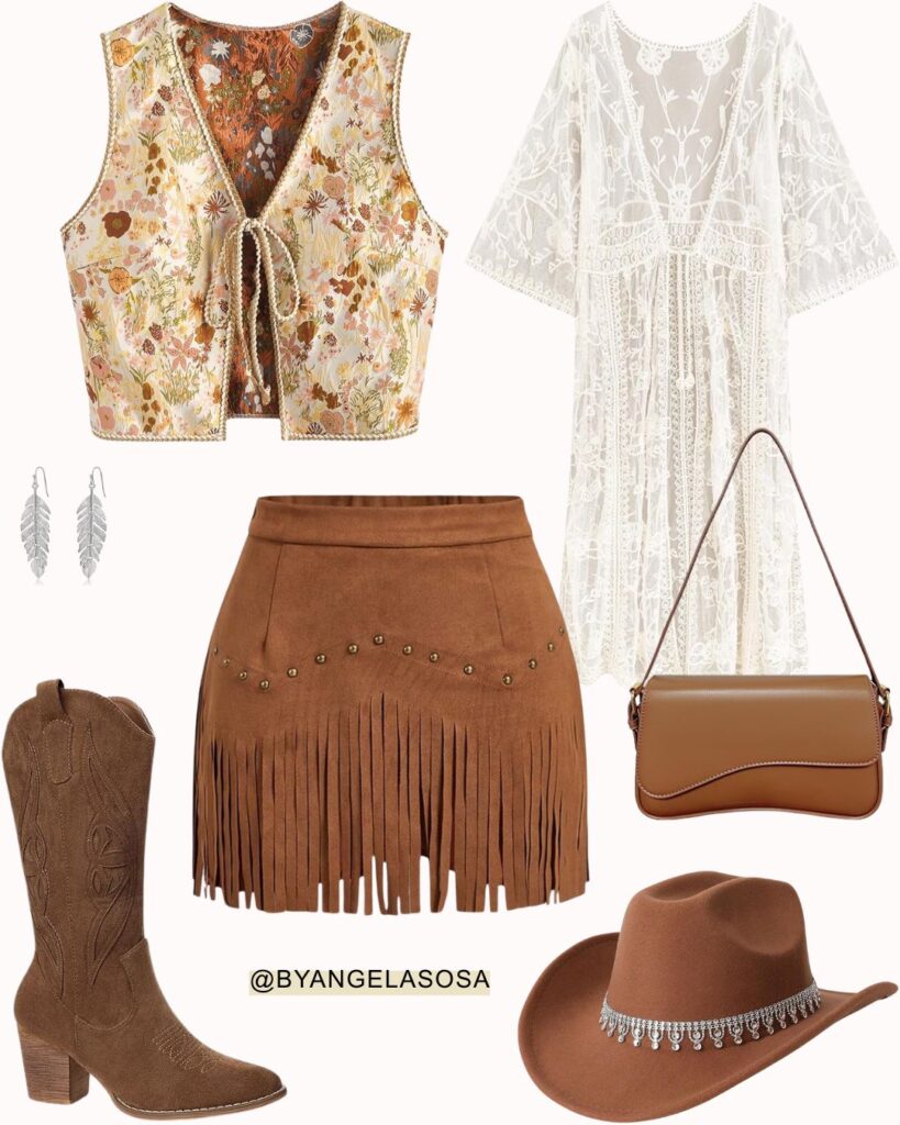 Boho-Chic Country Concert Outfit for Girls