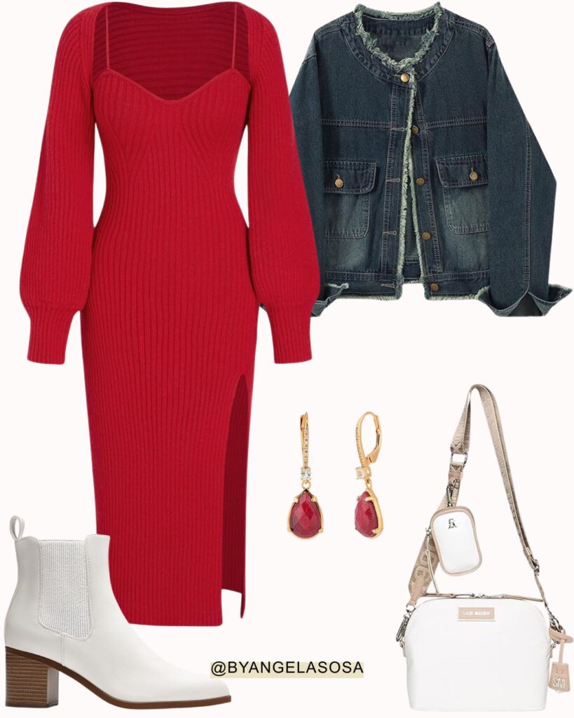 Bold Red Casual Look That Makes a Statement