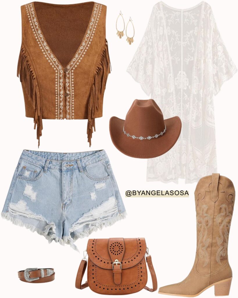 Country Concert Look with Denim and Cowgirl Boots