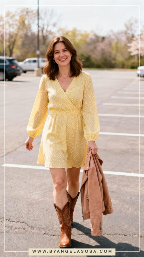 How to wear boots with dresses