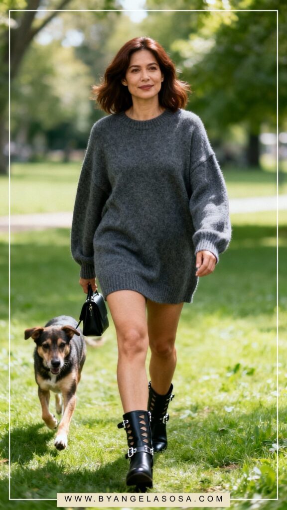 How to wear boots with dresses