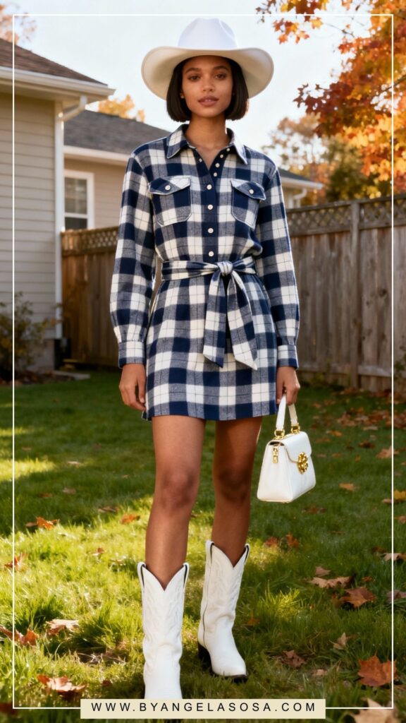 Stylish dress and boots looks