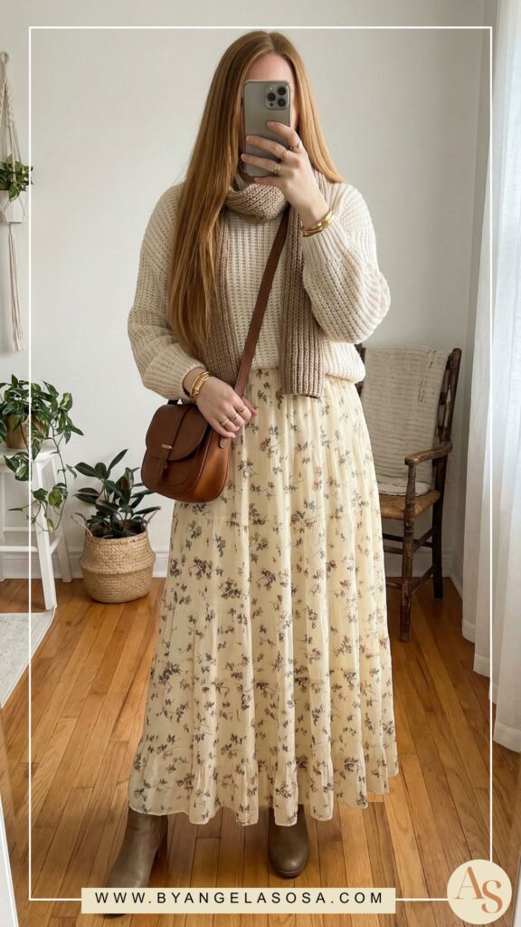15 Elegant Floral Midi Skirt Outfits for a Polished Look