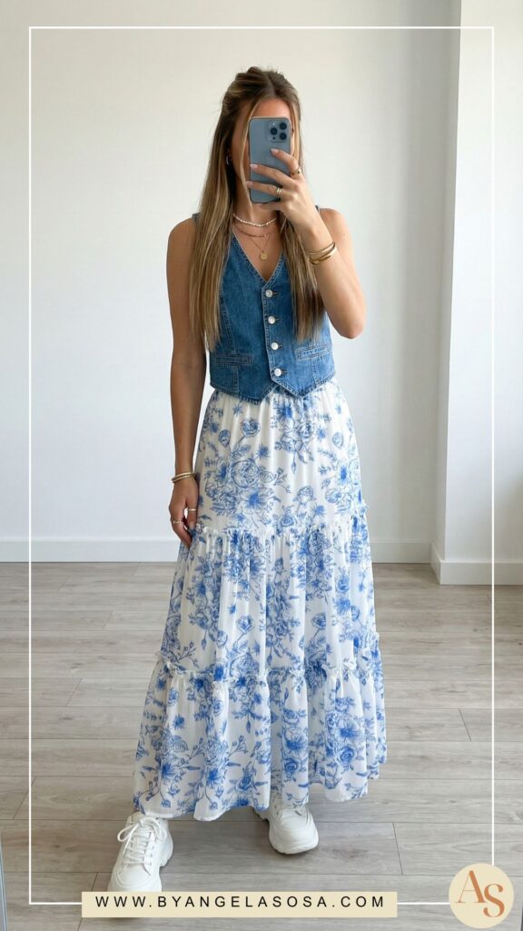 15 Floral Midi Skirt Outfit Ideas for Every Occasion
