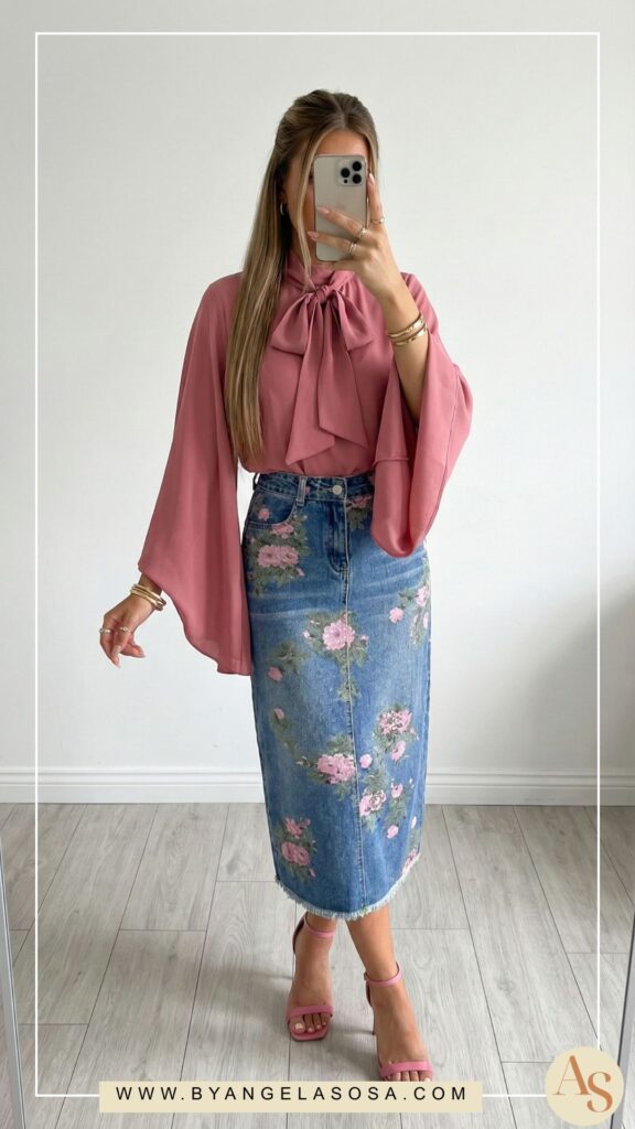 15 Stylish Floral Skirt Outfits for a Feminine Look