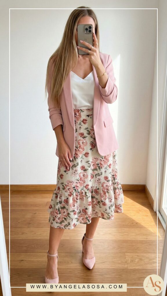 How to Wear Floral Midi Skirts: 15 Fashion-Forward Outfits
