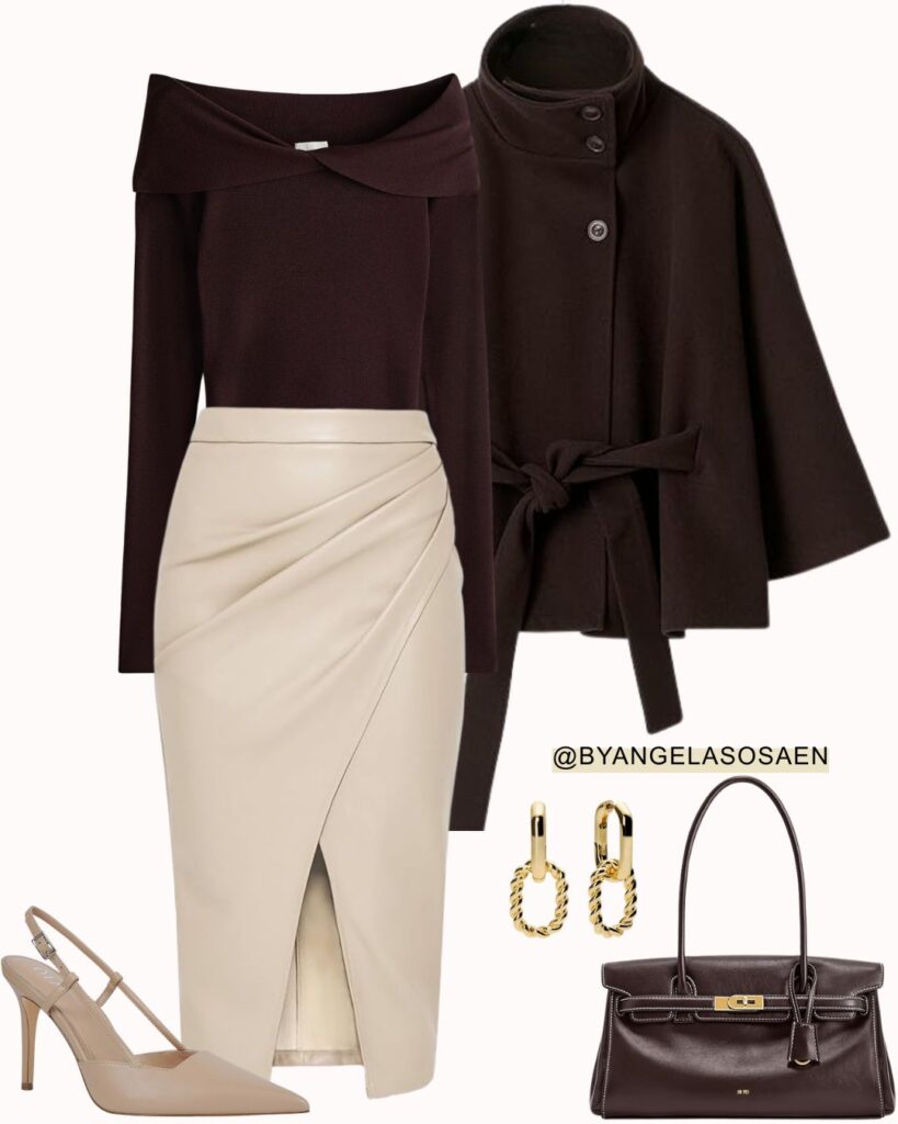 Look 3: Rich Chocolate and Cream Textures