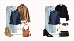 6 Everyday Outfit Ideas with Jeans and a Blue Shirt