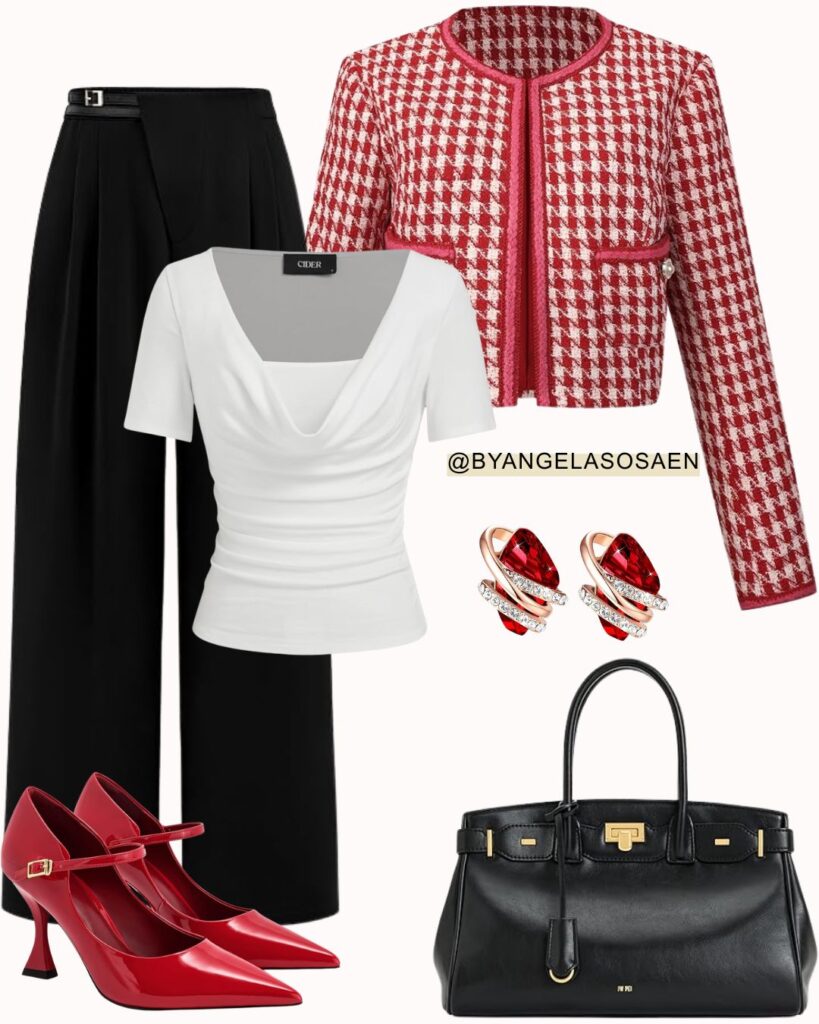 Black Pants + White Top 1