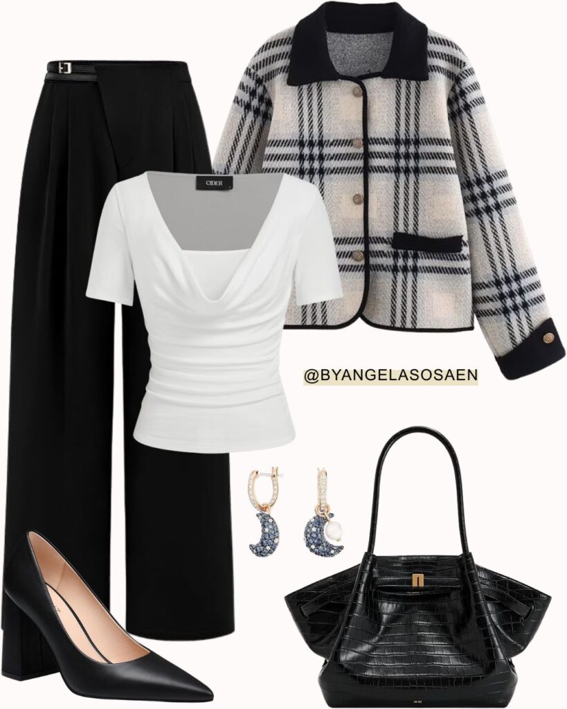 Black Pants + White Top 2