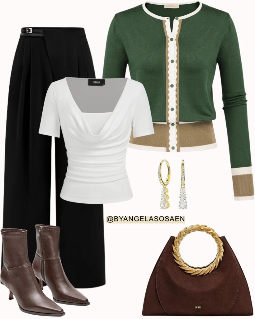 Black Pants + White Top 3