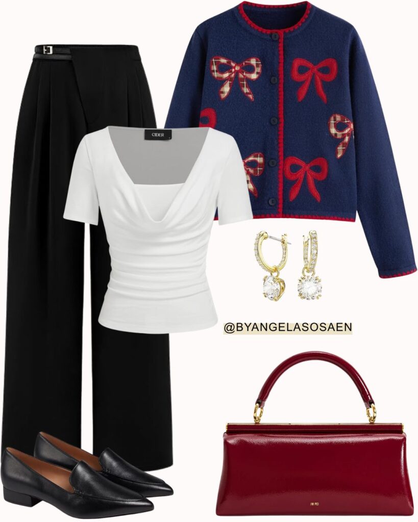 Black Pants + White Top 4