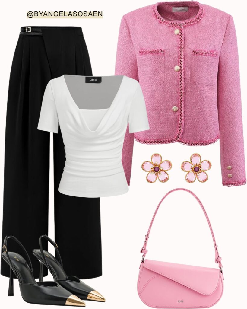 Black Pants + White Top 5