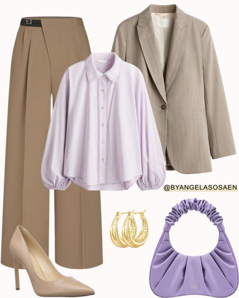 Dark Beige Dress Pants Outfit