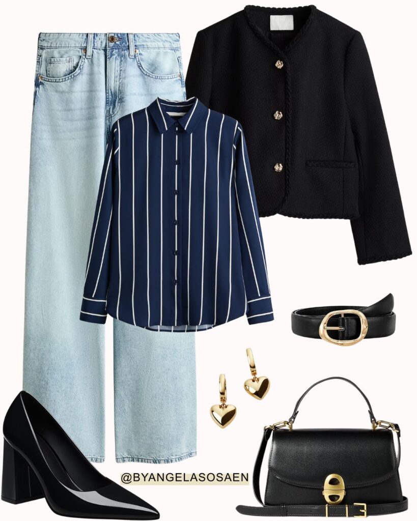 Jeans + Blue Shirt Look