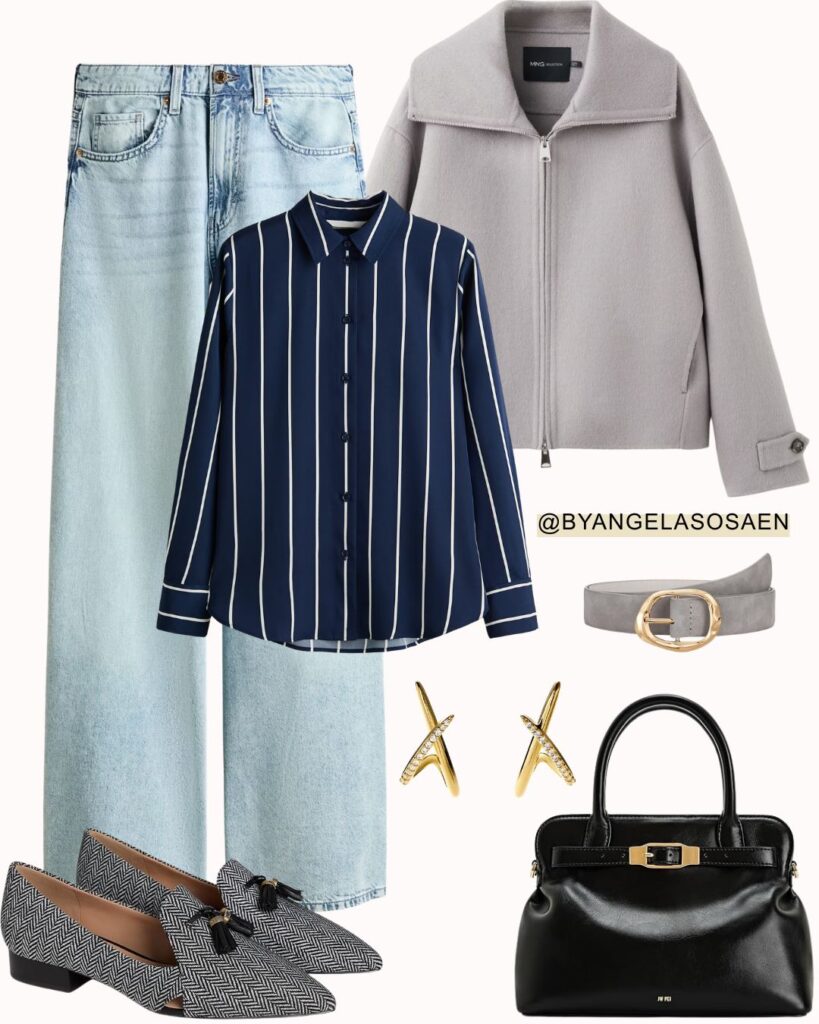 Jeans + Blue Shirt Outfit