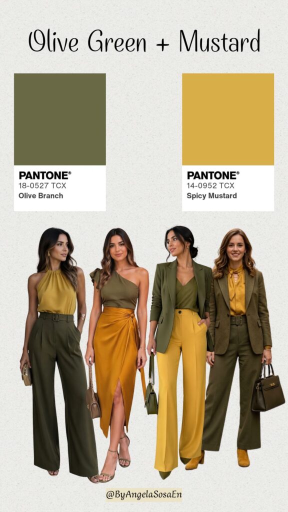 Olive Green + Mustard